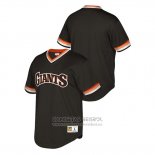 Camiseta Beisbol Hombre San Francisco Giants Cooperstown Collection Mesh Wordmark V-Neck Negro