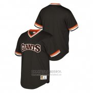 Camiseta Beisbol Hombre San Francisco Giants Cooperstown Collection Mesh Wordmark V-Neck Negro