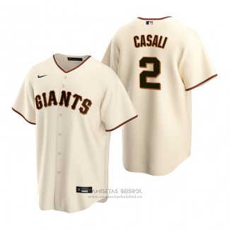 Camiseta Beisbol Hombre San Francisco Giants Curt Casali Replica Primera Crema