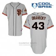 Camiseta Beisbol Hombre San Francisco Giants Dave Dravecky 43 Gris Alterno Cool Base