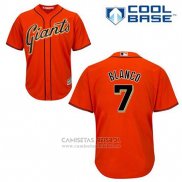 Camiseta Beisbol Hombre San Francisco Giants Gregor Blanco 7 Naranja Alterno Cool Base