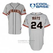 Camiseta Beisbol Hombre San Francisco Giants Willie Mays 24 Gris Cool Base