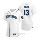 Camiseta Beisbol Hombre Seattle Mariners Abraham Toro Autentico Primera Blanco