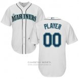 Camiseta Beisbol Hombre Seattle Mariners Personalizada Blanco