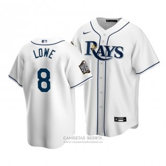 Camiseta Beisbol Hombre Tampa Bay Rays Brandon Lowe Replica Primera 2020 Blanco