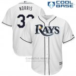 Camiseta Beisbol Hombre Tampa Bay Rays Derek Norris Blanco Cool Base