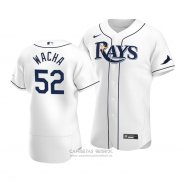 Camiseta Beisbol Hombre Tampa Bay Rays Michael Wacha Autentico Primera Blanco