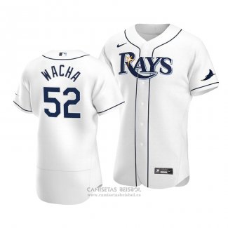 Camiseta Beisbol Hombre Tampa Bay Rays Michael Wacha Autentico Primera Blanco