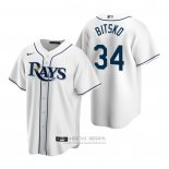 Camiseta Beisbol Hombre Tampa Bay Rays Nick Bitsko Replica 2020 Blanco