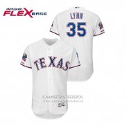 Camiseta Beisbol Hombre Texas Rangers Lance Lynn Flex Base Autentico Collezione Blanco