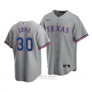 Camiseta Beisbol Hombre Texas Rangers Nate Lowe Replica Road Gris