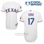 Camiseta Beisbol Hombre Texas Rangers Shin Soo Choo 17 Blanco Primera Cool Base