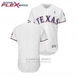 Camiseta Beisbol Hombre Texas Texas Rangers Blanco 2018 Dia del Padre Flex Base