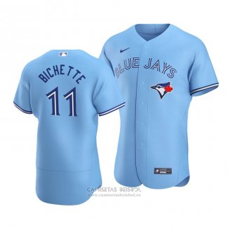 Camiseta Beisbol Hombre Toronto Blue Jays Bo Bichette Autentico Alterno Azul2