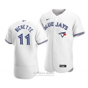 Camiseta Beisbol Hombre Toronto Blue Jays Bo Bichette Autentico Primera Blanco