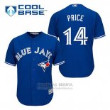 Camiseta Beisbol Hombre Toronto Blue Jays David Price 14 Azul Alterno Cool Base