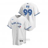 Camiseta Beisbol Hombre Toronto Blue Jays Hyun Jin Ryu Replica Primera Blanco
