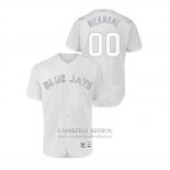 Camiseta Beisbol Hombre Toronto Blue Jays Personalizada 2019 Players Weekend Autentico Blanco