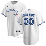 Camiseta Beisbol Hombre Toronto Blue Jays Personalizada Replica Primera Blanco