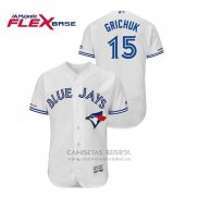 Camiseta Beisbol Hombre Toronto Blue Jays Randal Grichuk Autentico Flex Base Blanco