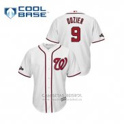 Camiseta Beisbol Hombre Washington Nationals Brian Dozier 2019 Postemporada Cool Base Blanco