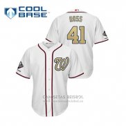 Camiseta Beisbol Hombre Washington Nationals Joe Ross 2019 Gold Program Cool Base Blanco