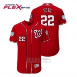 Camiseta Beisbol Hombre Washington Nationals Juan Soto Flex Base Entrenamiento de Primavera 2019 Rojo