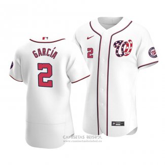 Camiseta Beisbol Hombre Washington Nationals Luis Garcia Autentico Alterno Blanco