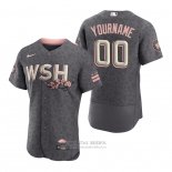 Camiseta Beisbol Hombre Washington Nationals Personalizada Gris 2022 City Connect Autentico