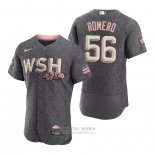 Camiseta Beisbol Hombre Washington Nationals Seth Romero 2022 City Connect Autentico Gris