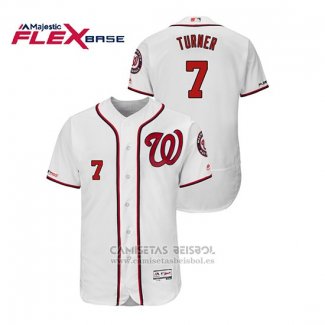 Camiseta Beisbol Hombre Washington Nationals Trea Turner Flex Base Blanco