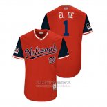 Camiseta Beisbol Hombre Washington Nationals Wilmer Difo 2018 LLWS Players Weekend El De Rojo