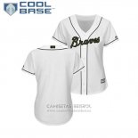 Camiseta Beisbol Mujer Atlanta Braves 2018 Dia de los Caidos Cool Base Blanco