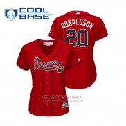 Camiseta Beisbol Mujer Atlanta Braves Josh Donaldson Cool Base Alterno 2019 Rojo