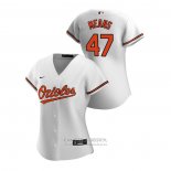 Camiseta Beisbol Mujer Baltimore Orioles John Means 2020 Replica Primera Blanco
