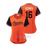 Camiseta Beisbol Mujer Baltimore Orioles Trey Mancini 2018 LLWS Players Weekend Boomer Orange