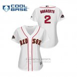 Camiseta Beisbol Mujer Boston Red Sox Xander Bogaerts 2019 Gold Program Cool Base Blanco
