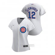 Camiseta Beisbol Mujer Chicago Cubs Kyle Schwarber 2020 Replica Primera Blanco