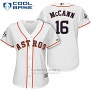 Camiseta Beisbol Mujer Houston Astros 2017 World Series Brian Mccann Blanco Cool Base