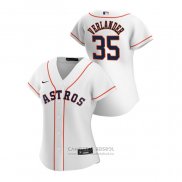 Camiseta Beisbol Mujer Houston Astros Justin Verlander 2020 Replica Primera Blanco