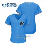 Camiseta Beisbol Mujer Miami Marlins Cool Base Personalizada 2019 Azul