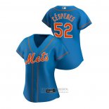 Camiseta Beisbol Mujer New York Mets Yoenis Cespedes 2020 Replica Alterno Azul