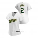 Camiseta Beisbol Mujer Oakland Athletics Khris Davis 2020 Replica Primera Blanco
