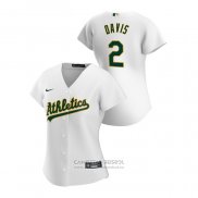 Camiseta Beisbol Mujer Oakland Athletics Khris Davis 2020 Replica Primera Blanco