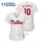 Camiseta Beisbol Mujer Philadelphia Phillies J.t. Realmuto Cool Base Primera Blanco