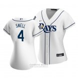 Camiseta Beisbol Mujer Tampa Bay Rays Blake Snell Primera Replica Blanco