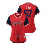 Camiseta Beisbol Mujer Washington Nationals Tanner Roark 2018 LLWS Players Weekend T Ro Rojo