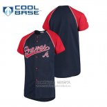 Camiseta Beisbol Nino Atlanta Braves Personalizada Stitches Azul Rojo