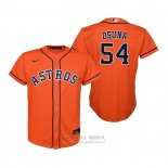 Camiseta Beisbol Nino Houston Astros Roberto Osuna Replica Alterno Naranja