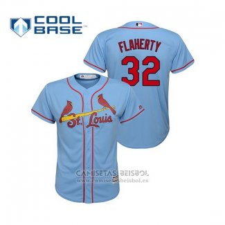 Camiseta Beisbol Nino St. Louis Cardinals Jack Flaherty Cool Base Alterno Horizon 2019 Azul